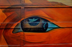 painting showing an eye