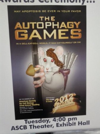 A poster imitating the Hinger Games at ASCB2012