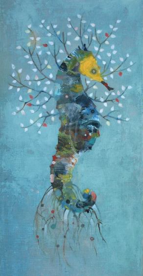 painting of a seahorse